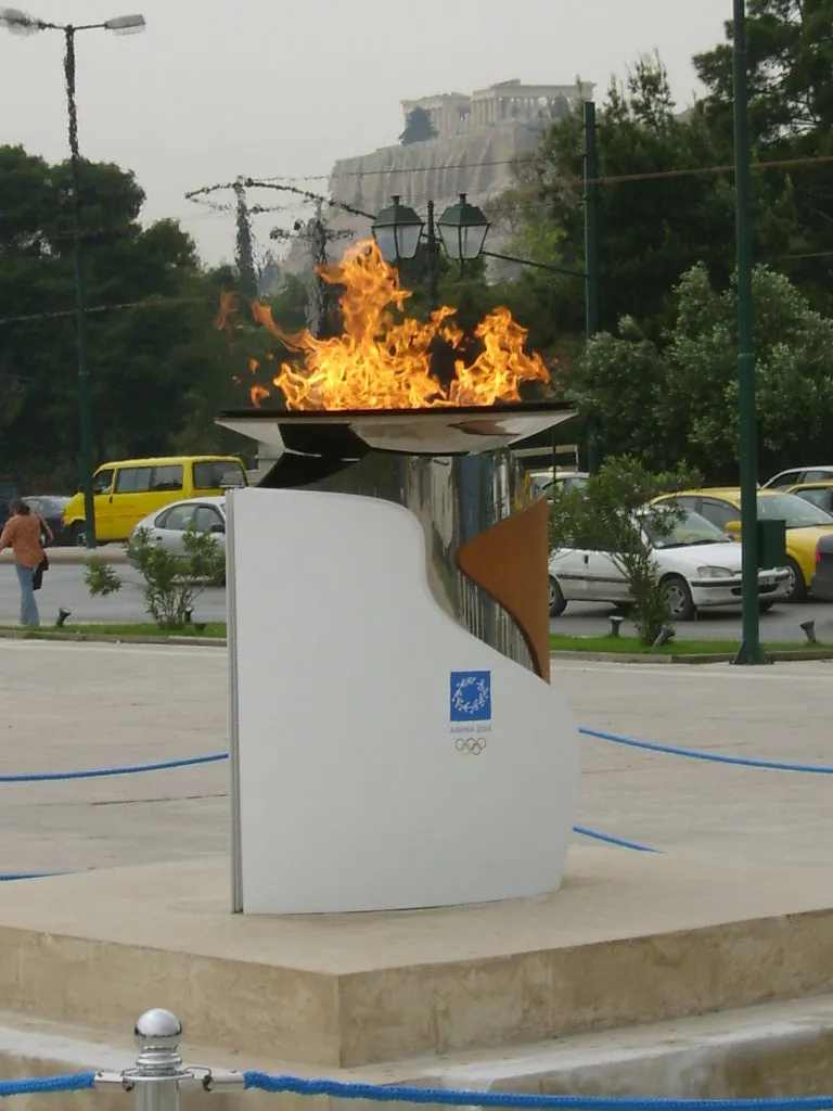 Flamme olympique a Athène