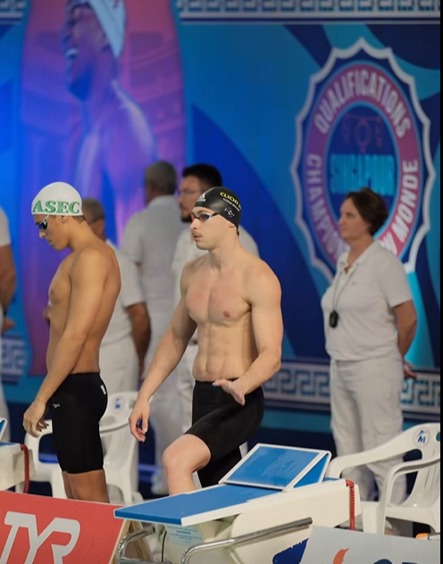 Maxime grousset avant de battre le record de France au championnat du monde