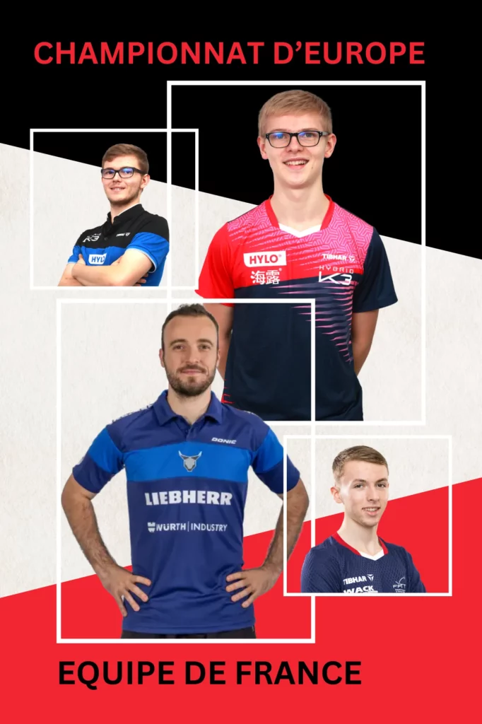 Equipe de France de tennis de table a Zadar au chamionnat d'europe 2025